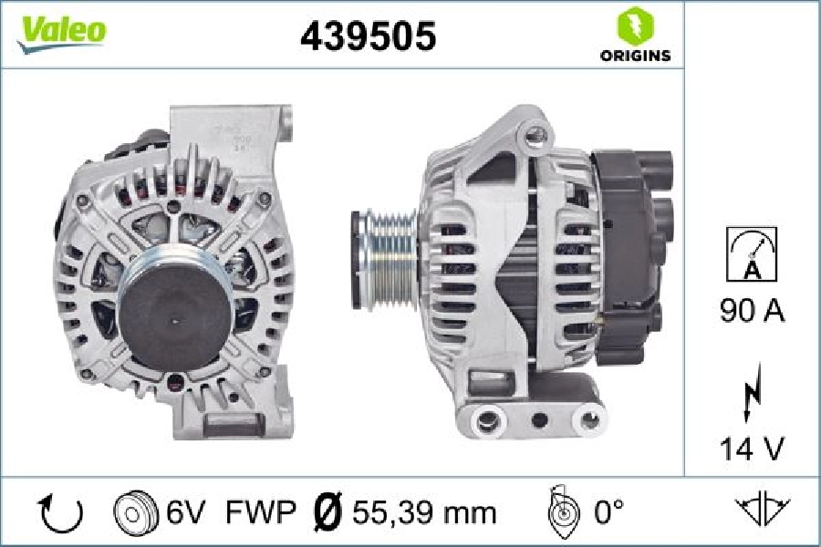 Alternatör 12V 90A Doblo Fiorino Grande Punto Idea Linea Panda Punto 1,3D 2005 ve sonrası | OEM 439505