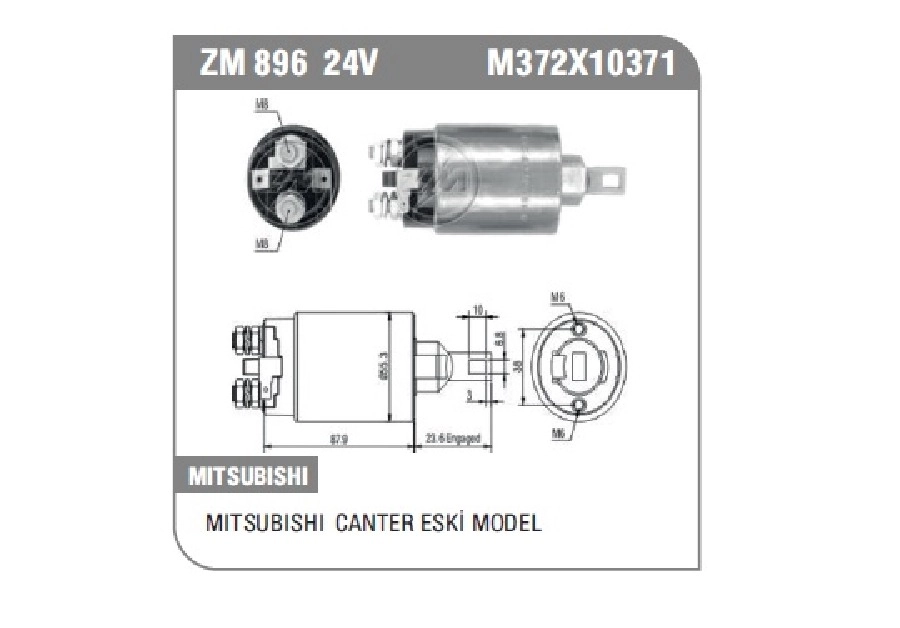 Marş Otom. 24V Mitsubishi Canter 449 - Prestij | OEM 1093896C