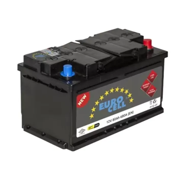 Aku 12V 80 Ah L4B (315×175×175) Alcak Tirnakli | EUROCELL 8699358520074