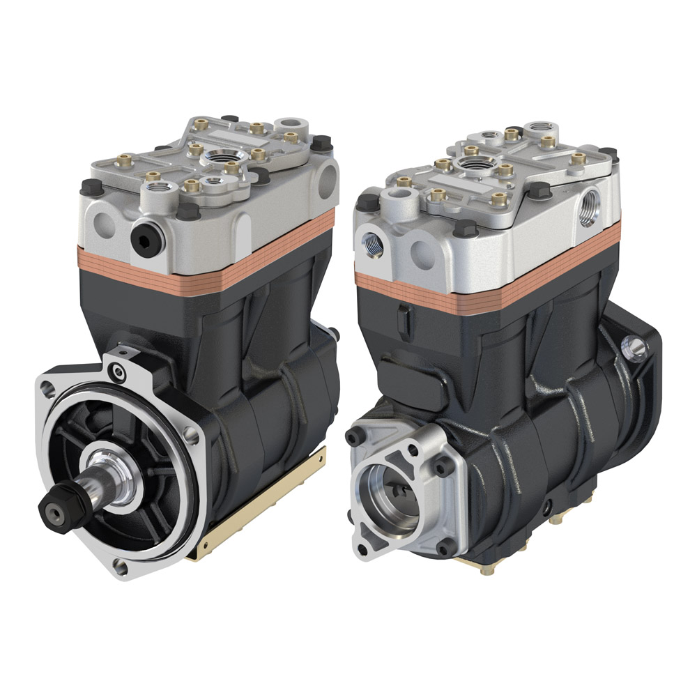 Komple Kompresor Çift Kafa - Ford Cargo / 1838T Yeni Tip | A-TECH 711.01.1000 | OEM 7C46 2875 AD 7C46 2875 AE 1800070001 010415710