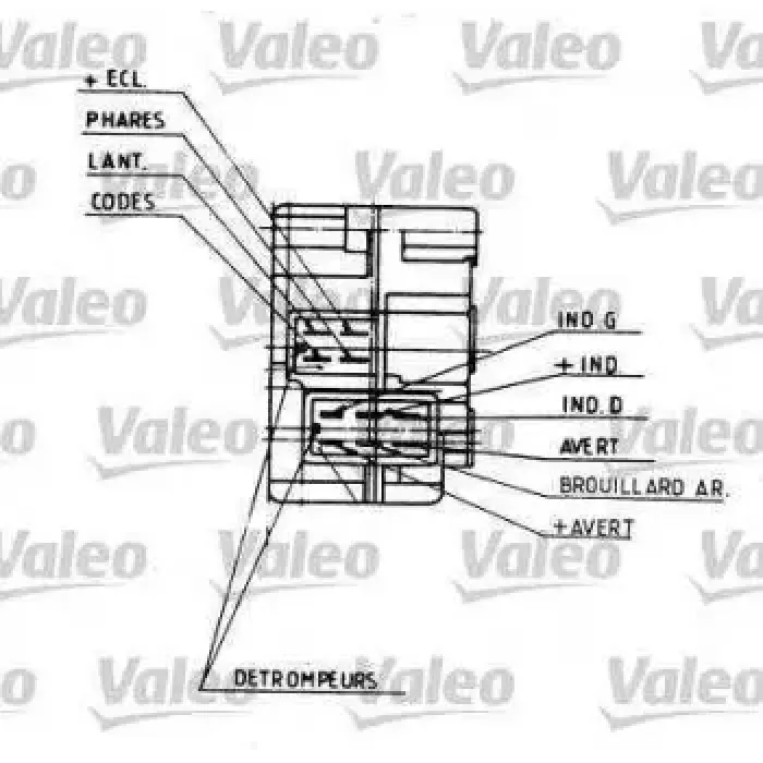 Far+Sinyal ve Korna Kumanda Kolu (Siyah) R19 89 92 R21 89 94 | VALEO 251109 | OEM 7700766407 7700766407 7700766408 7701349882 7700766408 7701349882