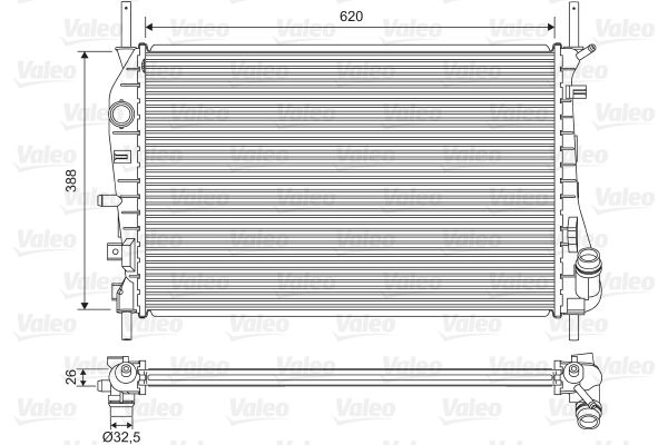 Motor Su Radyatoru Mondeo 2,0TDCI / 2,2TDCI 01>07 Klimali | VALEO 735048 | OEM 1216264 1216264 1315633 1350152 1315633 1350152