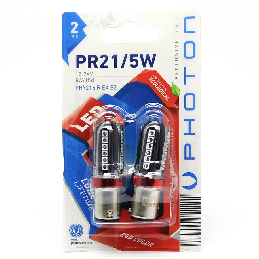 Ampul P21, 5W Red 1016 Exclusıve Serıe (2'Lİ Blister) | OEM PH7216REXB2