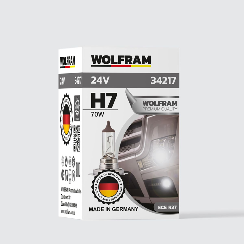 Wolfram 24 Volt H7 70 Wat Standart Işık
