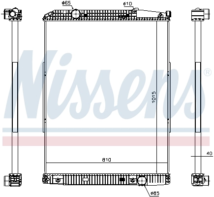 Motor Su Radyatoru Cercevesiz Mercedes Actros 96- | NISSENS 627910 | OEM 9425001203 9425002303 9425002803