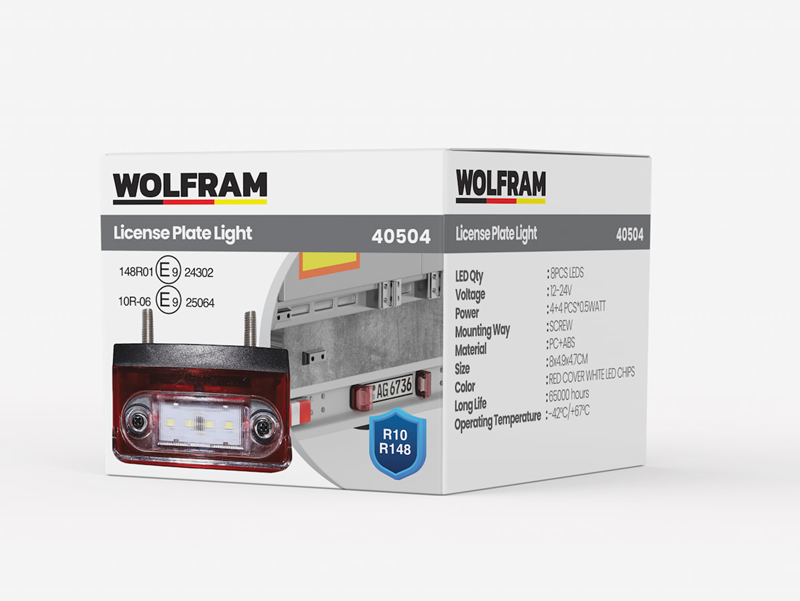 Wolfram Plaka Lambası Ledli 12, 24W E Belgeli Kırmızı