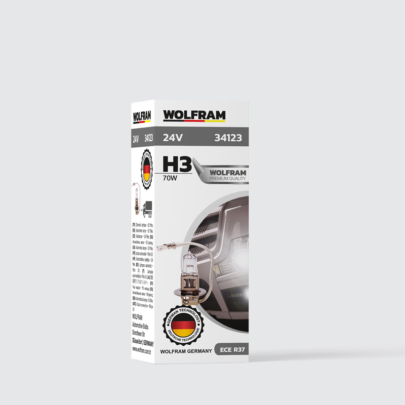 Wolfram 24 Volt H3 70 Wat Standart Işık