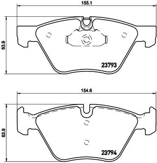Fren Balatasi On Bmw E60 E87 E90 F10 | BREMBO P06057 | OEM 34116763617 34116763617 34116763618 34116763618