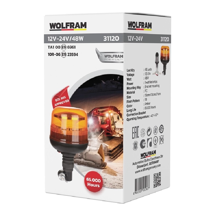 Döner Lamba Körüklü 10 Fonksiyon E Belgeli 12, 24V 48W E9 | OEM 31120