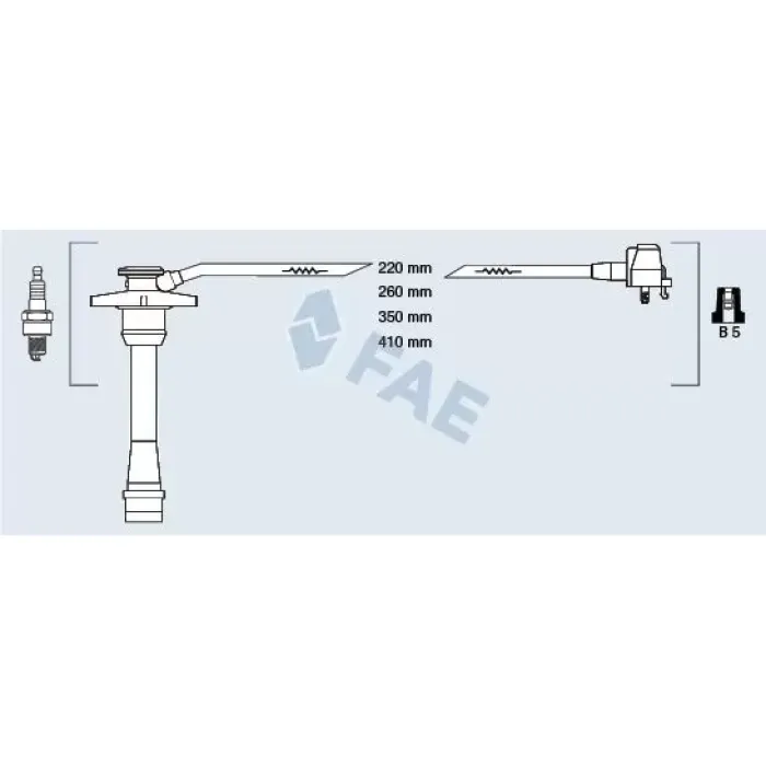 Buji Kablosu Toyota Corolla 1.3 / 1.4 95-> | FAE 83588 | OEM 90919-22395