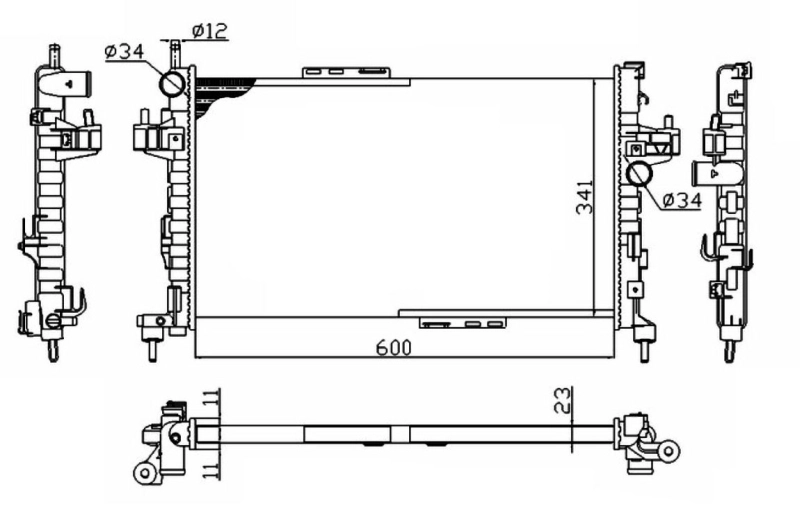 Motor Su Radyatoru Mekanik Y13DT Z13DT Z13DTH Y17DT Corsa C Tigra B | NRF 54753A