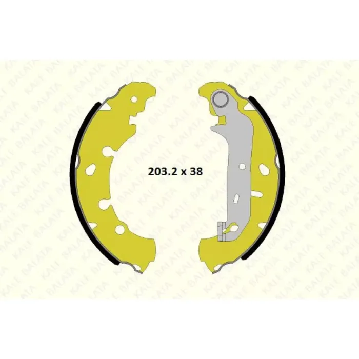 Arka Fren Balatasi (Pabuc) Fiesta IV / V 95>08 Fusion 02 /> Ford Ka Puma 1,6 97>02 Mazda II 03> | KALE B 1240 0480 04 P KF23 | OEM 2S6J 2200 BA 1236882 1236882