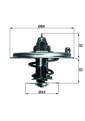 Termostat BMW E34 E38 M60 M73 | MAHLE TX3685D | OEM 11531729841