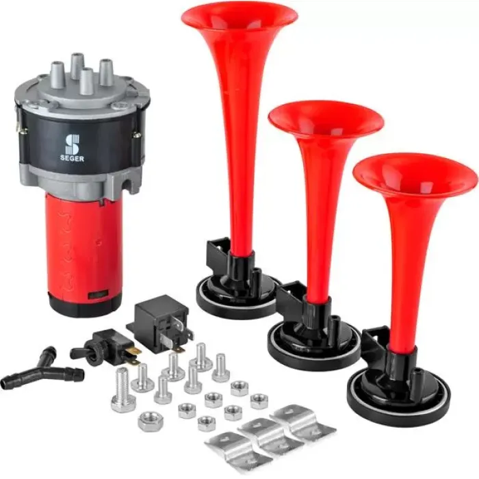 Korna Kompresorlu 3 Borulu Elektrikli Melodili 12V | SEGER 80KH12.000.03B