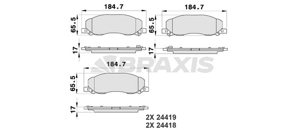 On Fren Balatasi Insignia 18 Inch Jant Icin | BRAXIS AB0186 | OEM 1605202 13237752