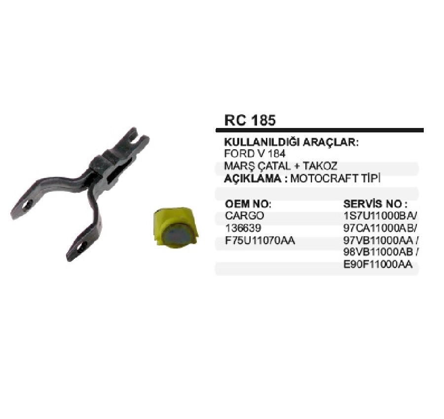 Marş Çatalı + Takoz Motograft Tipi V-184 | OEM RC185