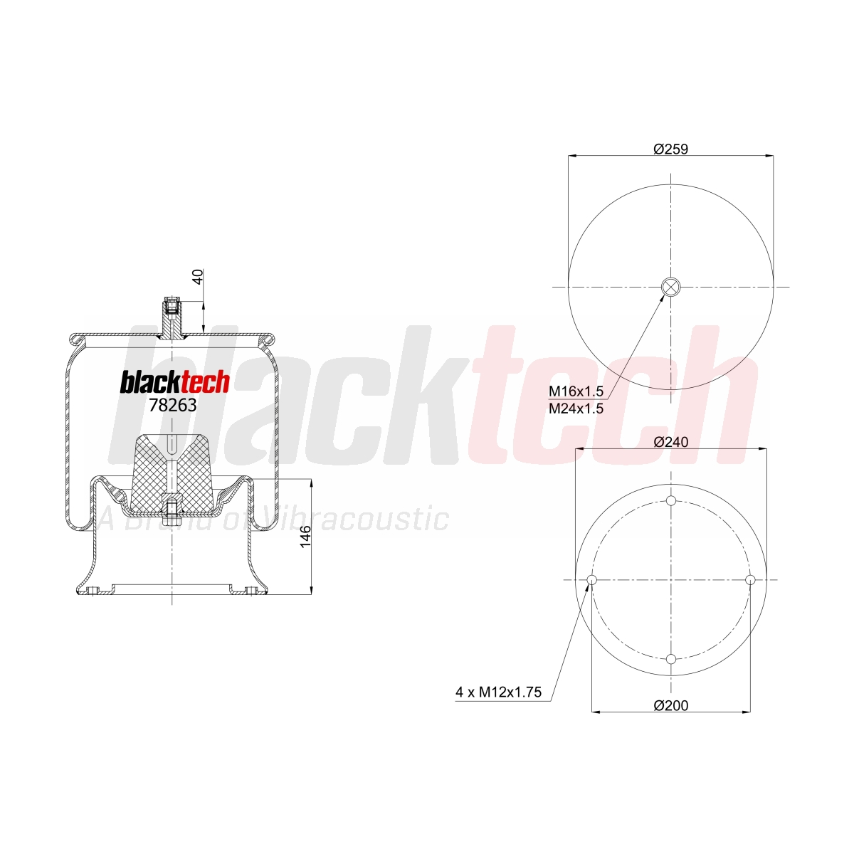 Körük Komple Metal Pistonlu | OEM HS508263
