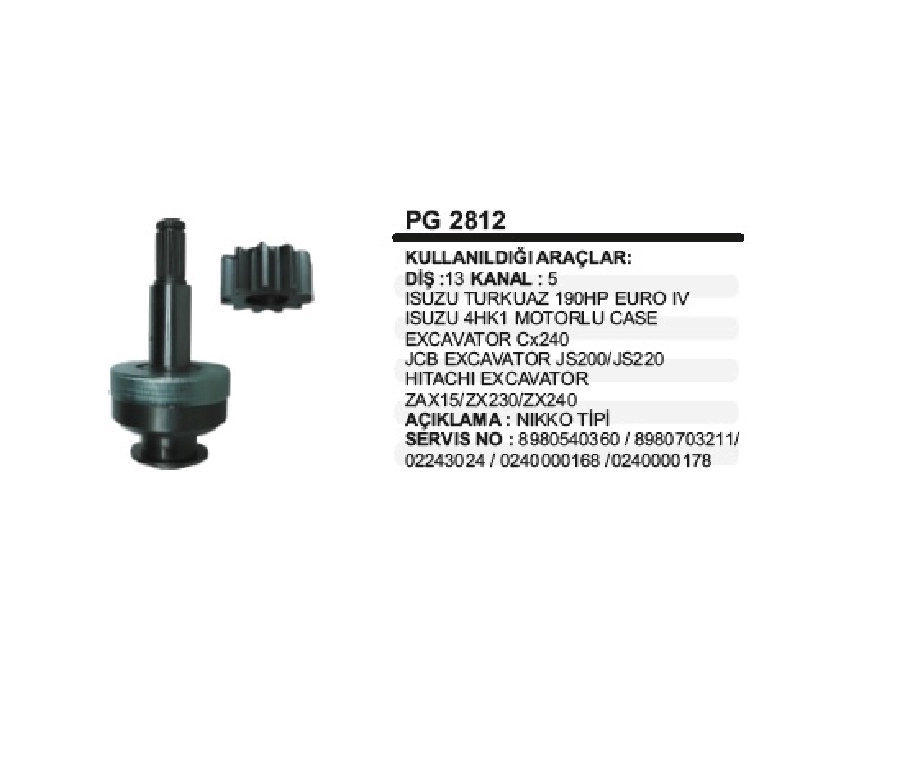 Marş Dişlisi - Isuzu Turkuaz 190HP, 4HK1 13D | OEM PG2812