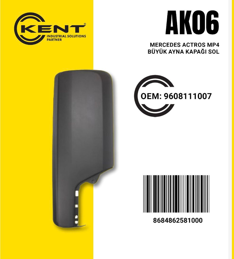 Kent Mercedes MP4 Kanallı Büyük Ayna Kapağı Sol