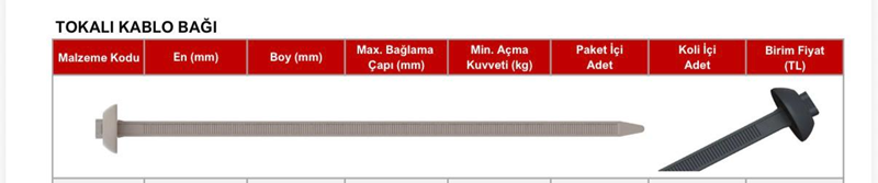Pemsan 7.6X380 Tokalı Kablo Bağı Siyah
