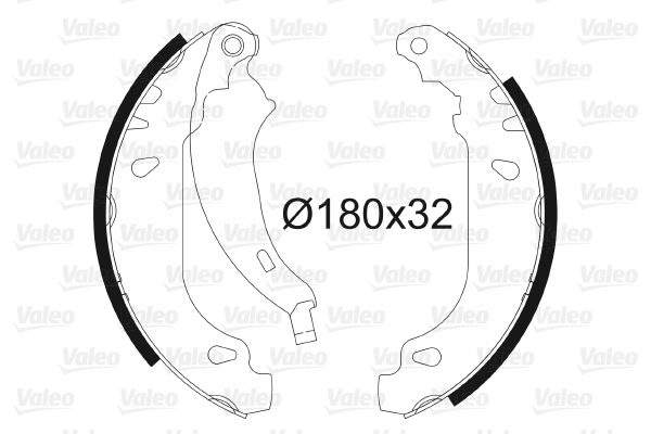 Arka Fren Balatasi (Pabuc) P206 P206+ (T3E) 1,1 1,4 1,4HDI 1,6 1,9D ABS 98> Bosch Tipi (180*32) | VALEO 562650 | OEM 4241K5 4241K5 4241N1 4241N1