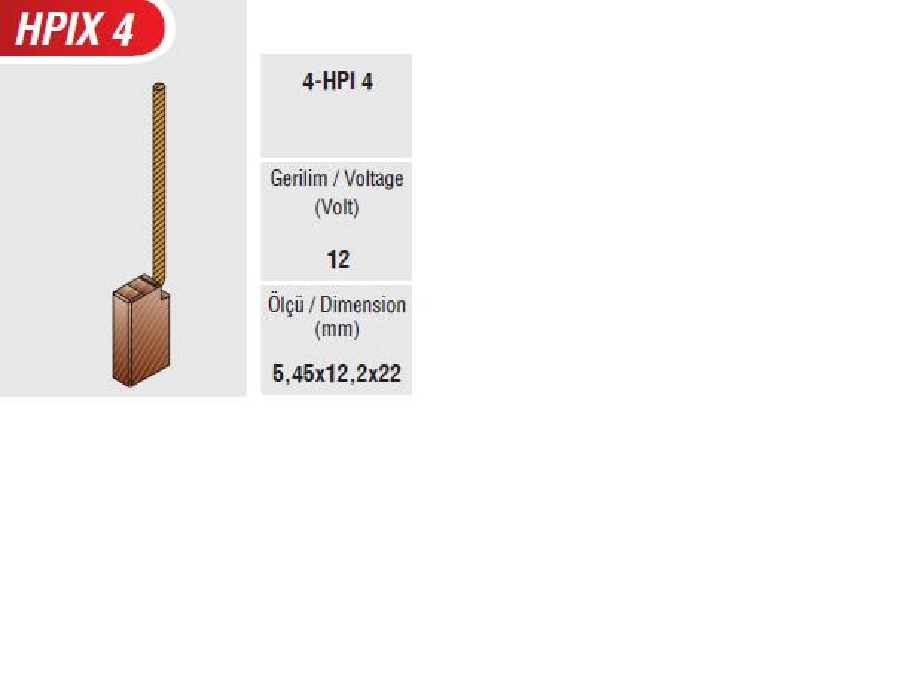 Marş Kömürü 12 V Direksiyon Pompa Kömürü | OEM HPIX-4
