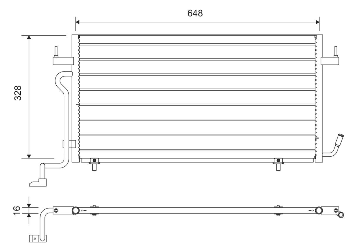 Klima Radyatoru Partner Berlingo Xsara DW8 XUD9 (97 03) | VALEO 817042