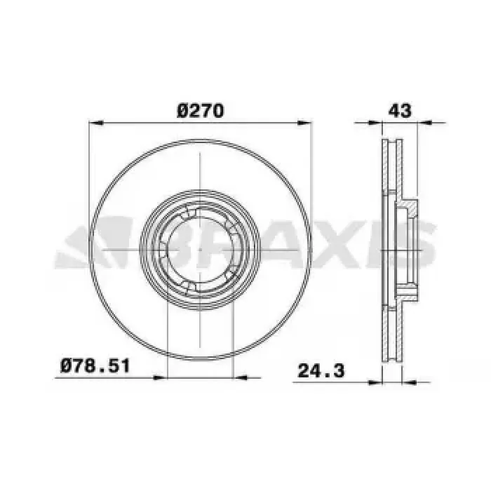 On Fren Aynasi Havali Transit Tourneo Transit 2,0 / 2,4 / 2,5D / 2,5TD 94>00 15 Jant | BRAXIS AE0157 | OEM 95VX 1125 BA 5029816 5029816