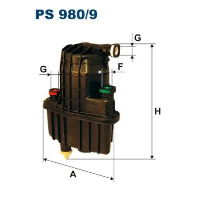 Yakit (Mazot) Filtresi Clio III Modus 1,5 DCI 07> Su Sensorlu | FILTRON PS980/9 | OEM 7701479151 7701479151 77 01 062 072