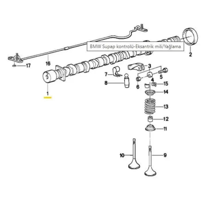 Eksantrik Mili BMW E30 E28 M21 Turbo Dizel | ESTAS EST04010 | OEM 11312240863 11311287139 11311275802