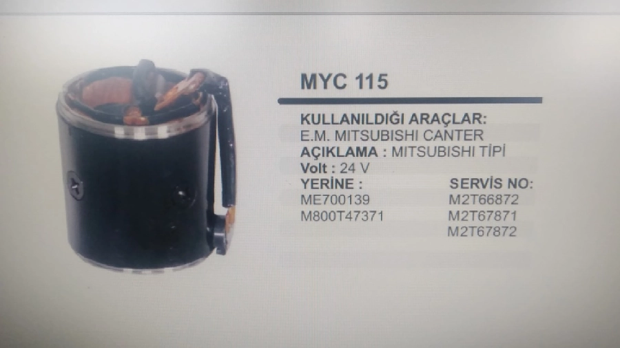 Marş Gövdesi 24V Mitsubishi Tipi Canter Eski Model (ME700139 M800T47371) | OEM PRS-MYC115