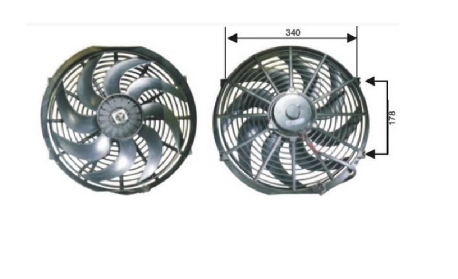Fan Motoru 12V Helıx Pervanelı 14" | OEM RFM1130H