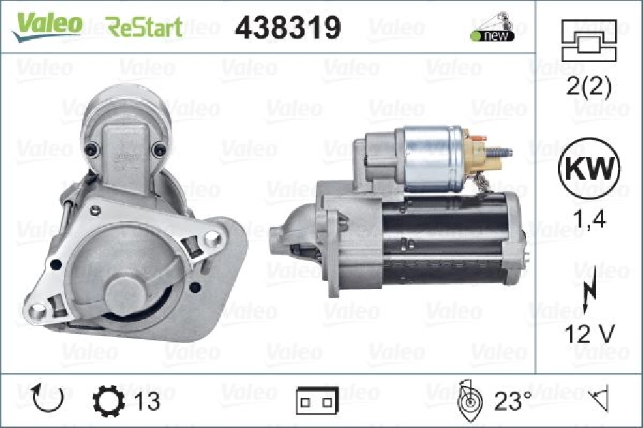 Star Stop Fonksıyonlu Mars Motoru K9K Clio 4-Kadjar-Megane 2-3-4-Scenic 4-Talısman-Dokker-Dus | OEM 438319
