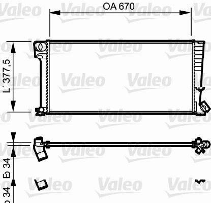 Radyator Peugeot 306 II 1,8D+AC | VALEO 731743 | OEM 133024 1331Q7