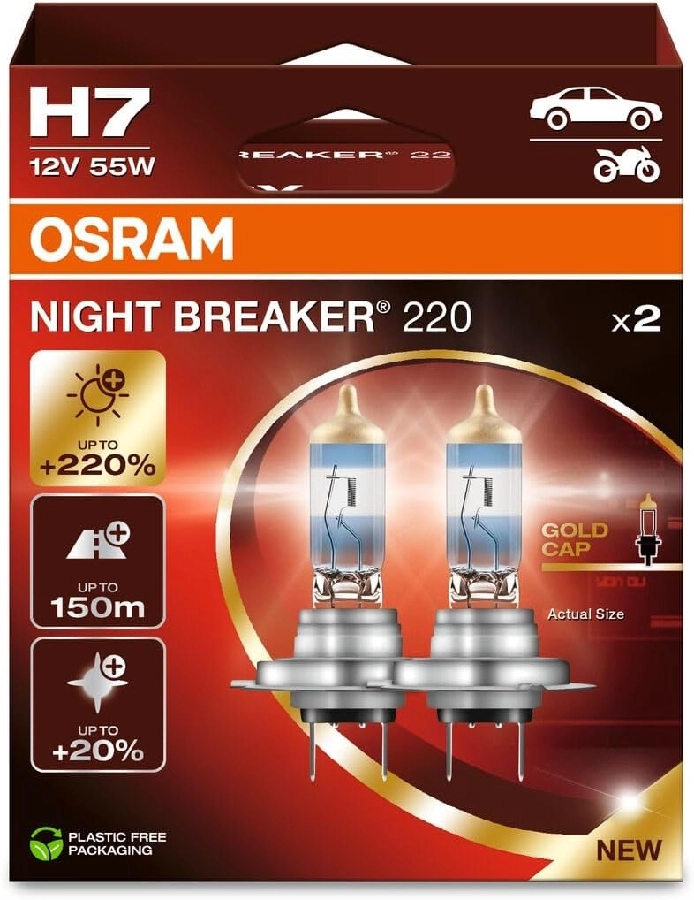 Ampul (2 Adet) 12V H7 Nıght Breaker %220 Fazla Işık | OEM 64210NB220-2HB