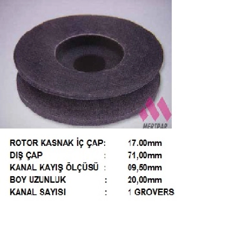 Alternatör Kasnak Döküm Kalın Mil Setsiz 9,5 Kayış | OEM 990952