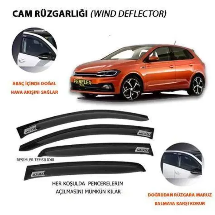 Cam Ruzgarligi Classic Tip 4 Parça Polo 2009-2018 | PERFLEX PA4-VW18