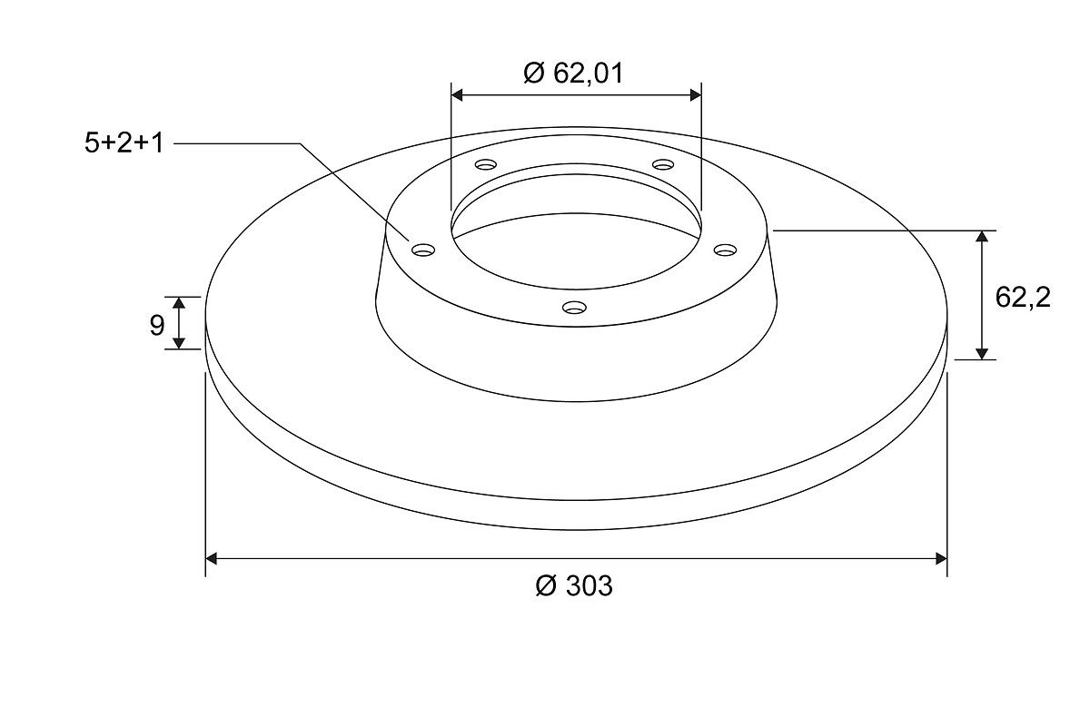 Arka Fren Disk Aynasi Rav 4 2000 2005 Chery Tiggo 2007> 303×5 | VALEO 197112 | OEM 4243142040 4243142040 4243142041 4243142041
