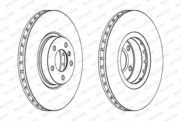 Fren Diski On (348MM) BMW X5 E70 X6 E71 | FERODO DDF1713C-1 | OEM 34116886477 34116793244