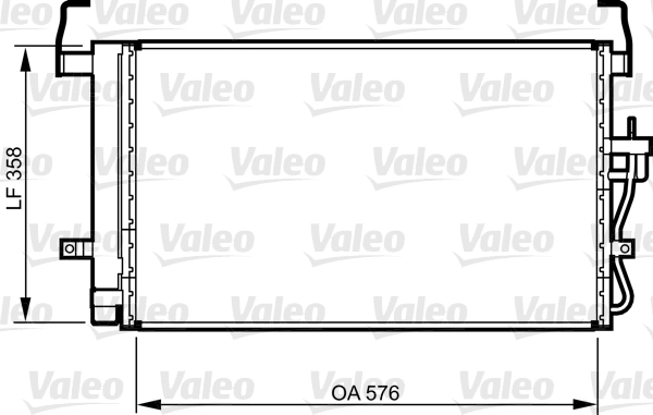 Klima Radyatoru (Kondanser) Hyundai Elantra 1,6 00-> | VALEO 814264 | OEM 976062D000