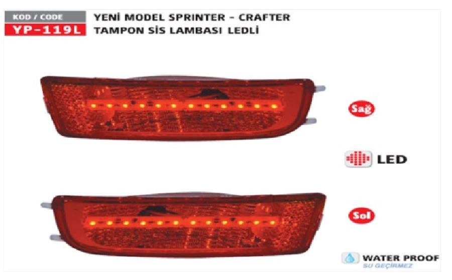 Yeni Model Sprinter-Crafter Tampon Lamba LED'li | OEM YP119L