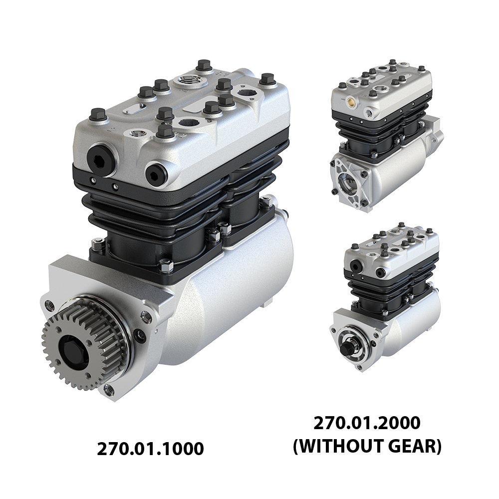 Komple Kompresor Çift Kafa Guleryuz Otobüs / MAN 0836LOH-E0836LOH | A-TECH 270.01.1000 | OEM LK4932 51541007041 51541007233