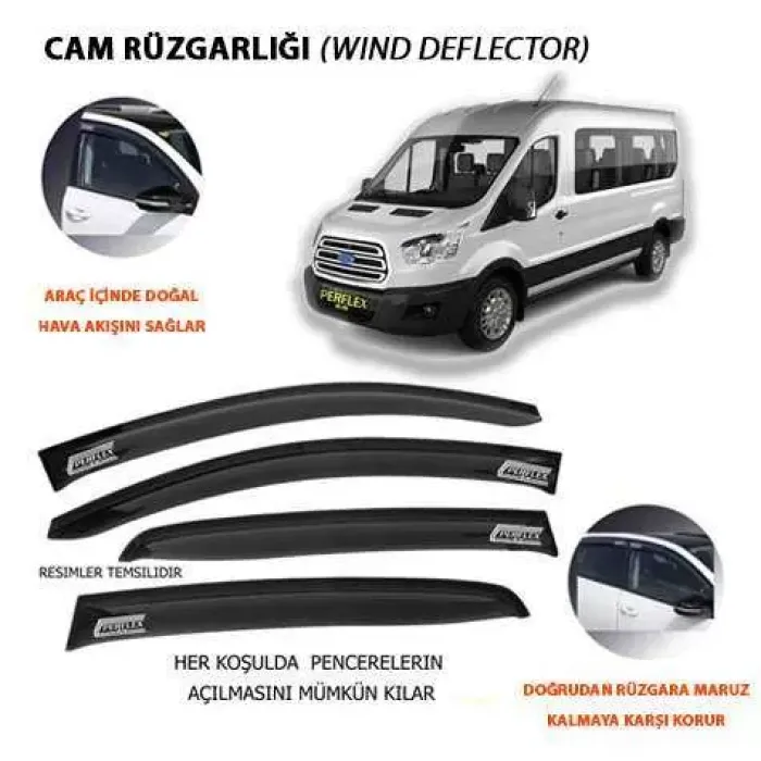 Cam Ruzgarligi Classic Tip 2 Parça Transit 00-14 | PERFLEX PA2-FD27U