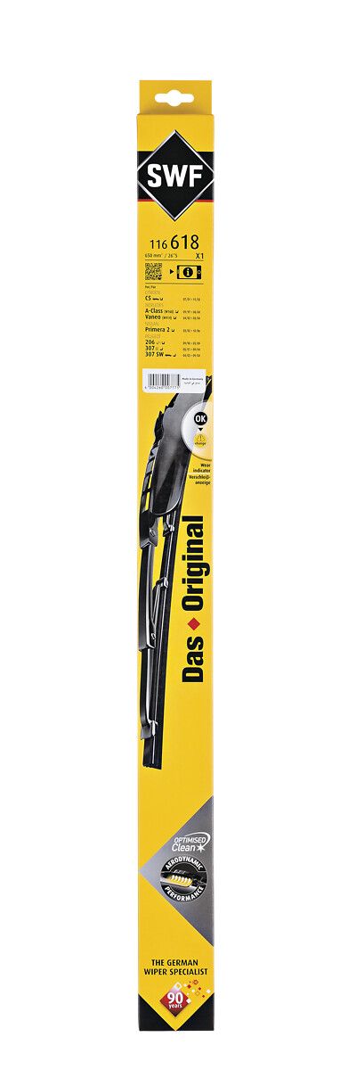 Silecek Supurgesi 650MM Ruzgarlikli C5 (St) , Mercedes A Class (St) , P307 (Yt) , P206 (St) / (Swf) | VALEO 116618 | OEM 6423F1 6423F1 6426JA 6426JP 6426JA 6426JP
