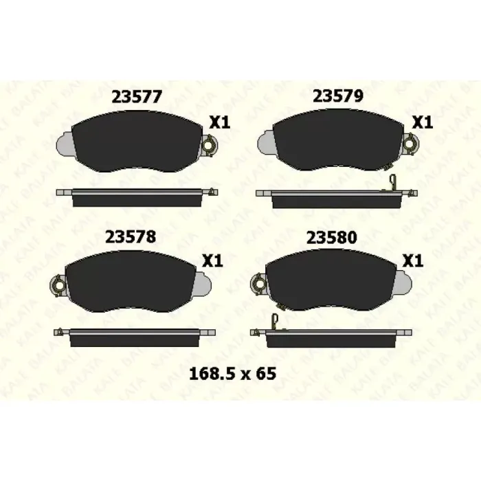 On Fren Balatasi Transit V184 00>06 (Arkadan Ceker) | KALE B 23577 185 25 ANS | OEM YC15 2K021 D9A T206666