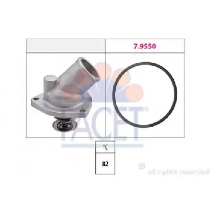 Termostat Opel Vectra A - Astra F - Calibra C20XE | FACET 7.8197 | OEM 1338070