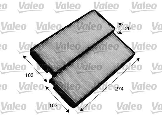 Polen Filtresi Chevrolet Rezzo U100 1.6 05>09 Set (2LI) | VALEO 715536 | OEM 93740495 96331028 96832648 EC937