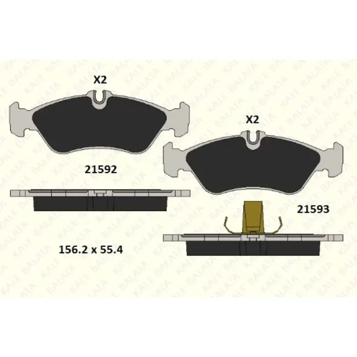 Fren Balatasi Arka Sprinter 96>06 Lt 28 35 46 96> | KALE B 21592 188 05 ANS | OEM A0024204020 2D0698451