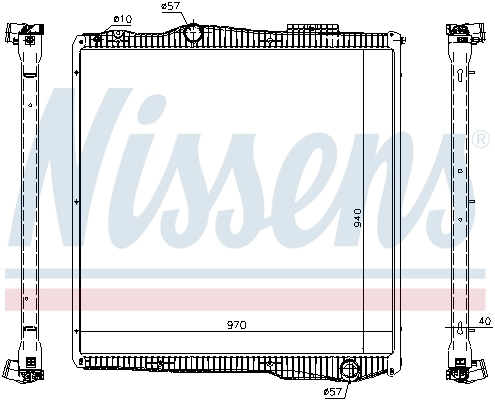 Motor Su Radyatoru - Scania / G-R Serisi / DC13 (Cerceveli) | NISSENS 67291 | OEM 1851542 1855518 2027572