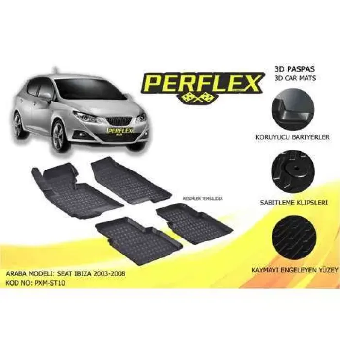 Paspas 3D Havuzlu 10-Mat Ibiza 03>08 | PERFLEX PXM-ST10